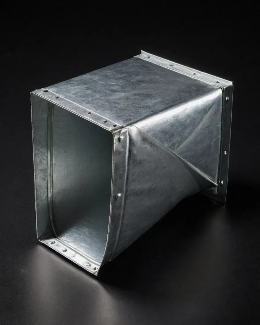 A sheet metal duct fitting